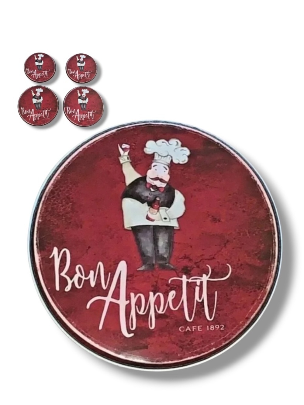 Range Kleen Stovetop Covers Set of 4 Metal Round Covers Bon Appetite Cafe 1892